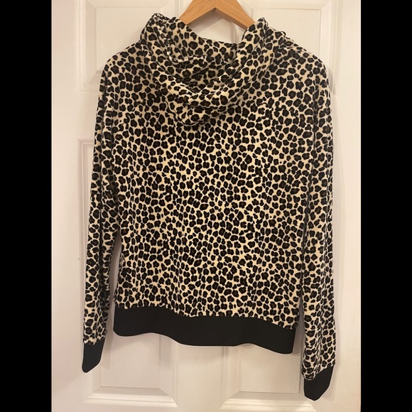 Vintage Velour Juicy Couture Tracksuit Jacket Hooded Zip Up Cheetah velvet y2k - Picture 2 of 5